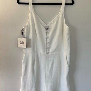 Aritzia Little Moon Petunia Romper (white)
